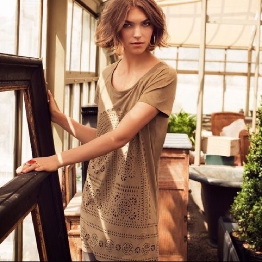 H&M Camel Suede Dress